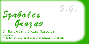 szabolcs grozav business card